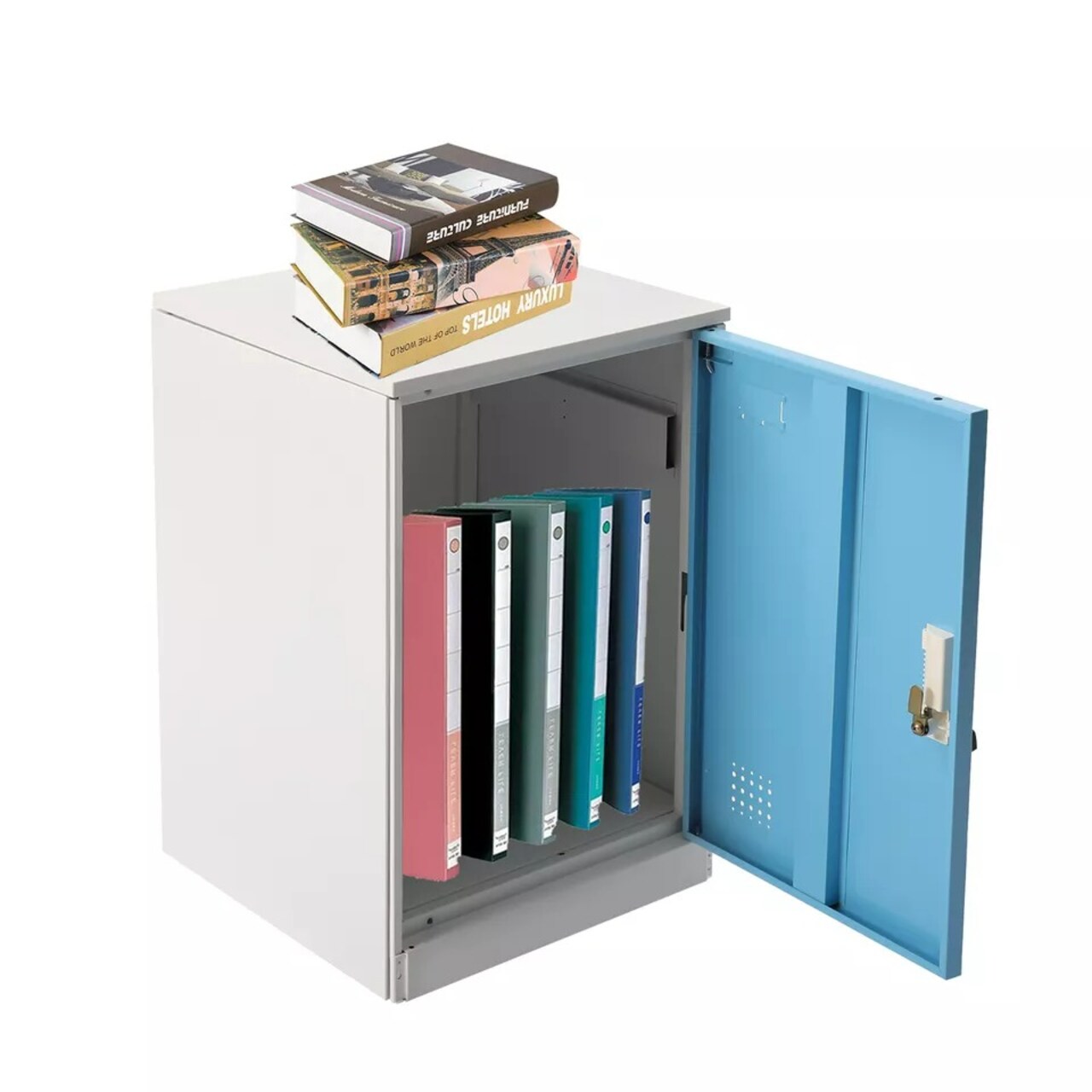 Metal Storage Locker Cabinet Steel Single-Door For Employee Office School 2* Key